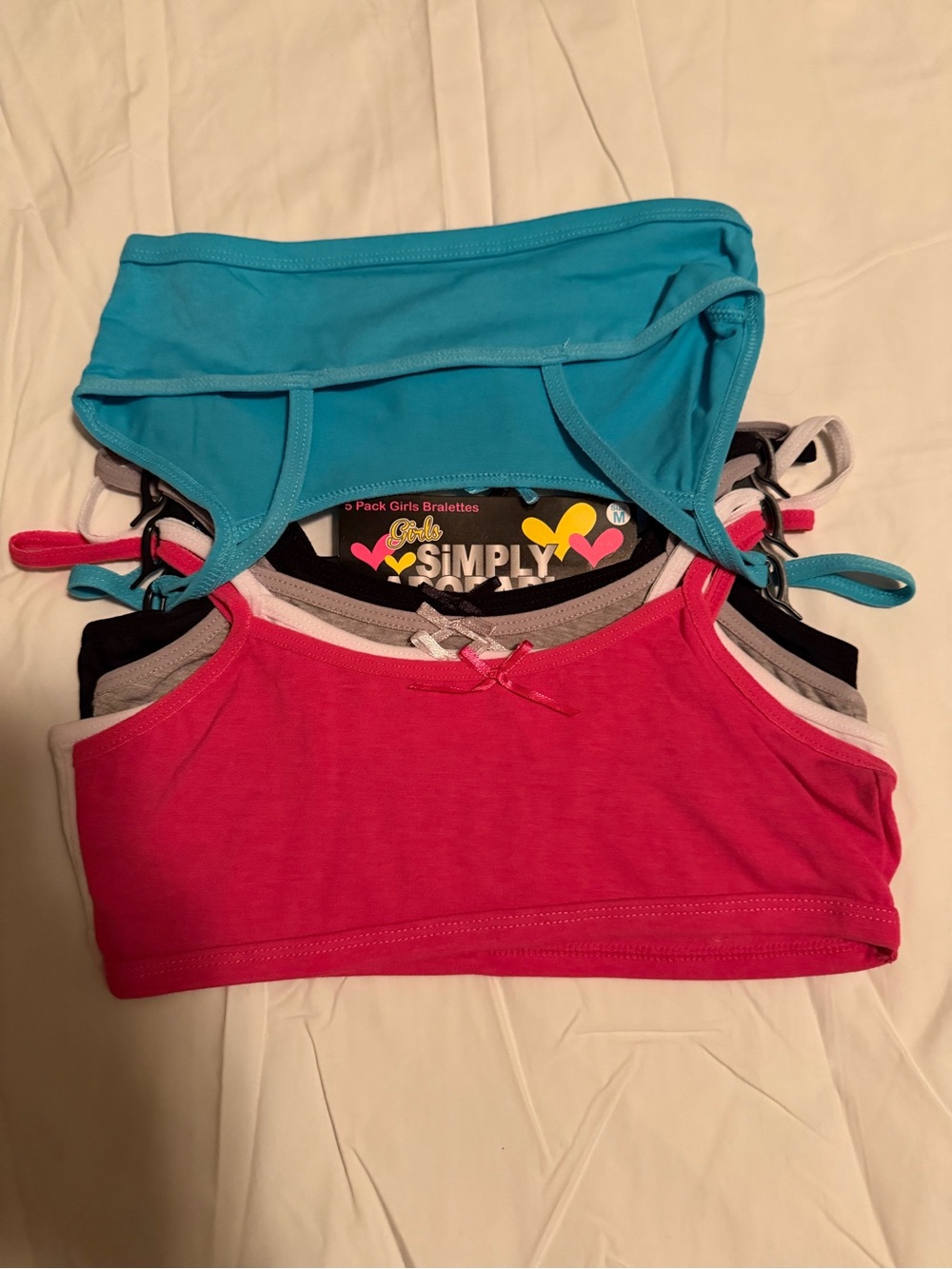 Simply Adorable Girls Bralette Bundle 5-Pack Size medium NWT - Picture 2 of 5
